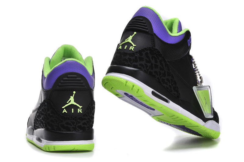 Air Jordan 3 Kid\'S Shoes Black/ Blueviolet Online